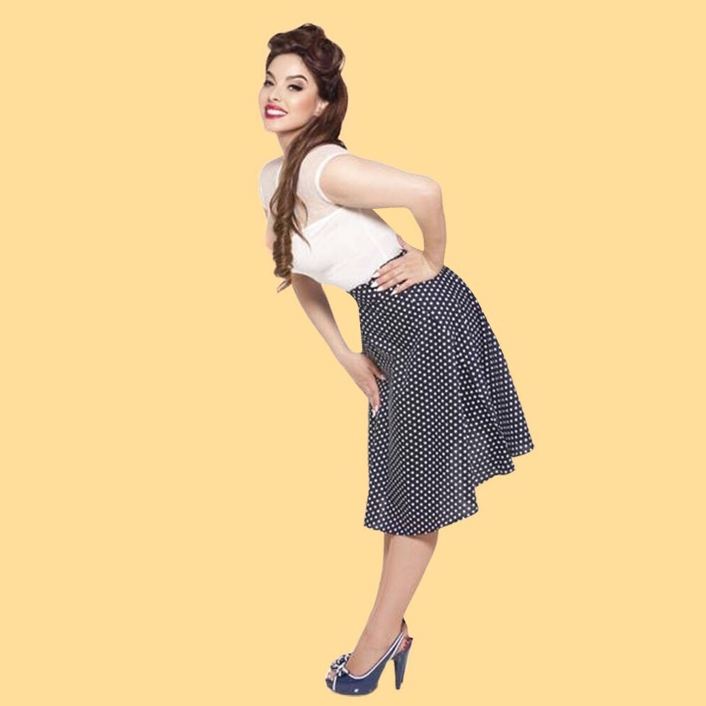 ❤️HOST PICK!❤️ K&H Latest Flame Polka Dot Skirt - Picture 3 of 5